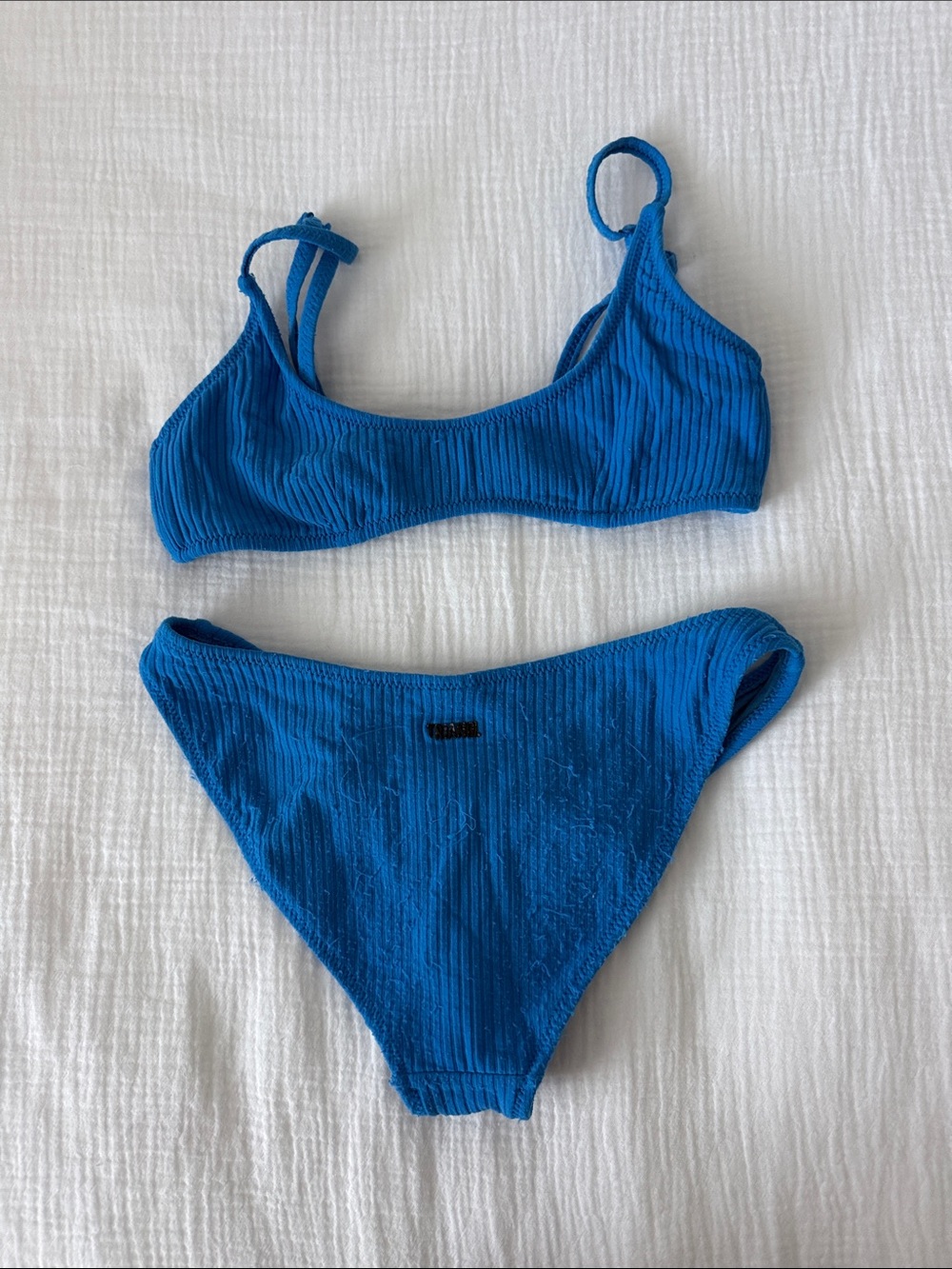 TRIANGL Maci arles rib blue bikini size xxs top and bottom